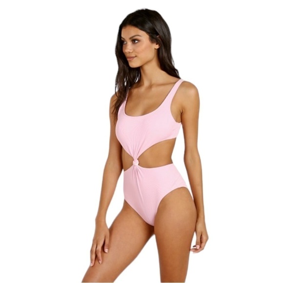 Solid & Striped - NWT Bailey One Piece Petal Rib Bathing Suit Sz L - Picture 1 of 12